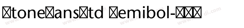 StoneSansStd Semibol字体转换